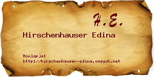 Hirschenhauser Edina névjegykártya