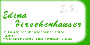 edina hirschenhauser business card